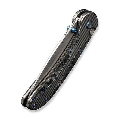 WE Knife Co., Ltd™ Zizzit Button Lock WE23031-3 Marble Carbon Fiber and Titanium CPM 20CV Stainless Steel Pocket Knife
