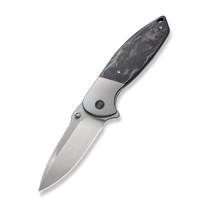 WE Knife Co., Ltd™ Nitro OG Frame Lock WE23035-1 Gray Titanium and Marble Carbon Fiber CPM 20CV Stainless Steel Pocket Knife