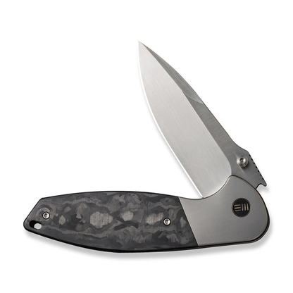 WE Knife Co., Ltd™ Nitro OG Frame Lock WE23035-1 Gray Titanium and Marble Carbon Fiber CPM 20CV Stainless Steel Pocket Knife
