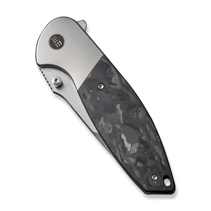 WE Knife Co., Ltd™ Nitro OG Frame Lock WE23035-1 Gray Titanium and Marble Carbon Fiber CPM 20CV Stainless Steel Pocket Knife