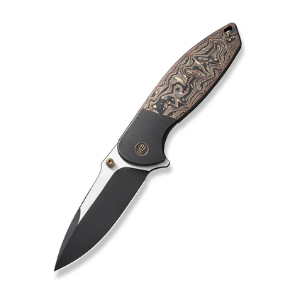 WE Knife Co., Ltd™ Nitro OG Frame Lock WE23035-2 Black Titanium and Copper Foil Carbon Fiber CPM 20CV Stainless Steel Pocket Knife