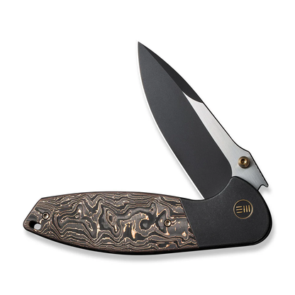WE Knife Co., Ltd™ Nitro OG Frame Lock WE23035-2 Black Titanium and Copper Foil Carbon Fiber CPM 20CV Stainless Steel Pocket Knife