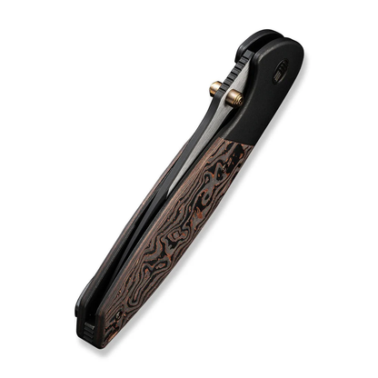 WE Knife Co., Ltd™ Nitro OG Frame Lock WE23035-2 Black Titanium and Copper Foil Carbon Fiber CPM 20CV Stainless Steel Pocket Knife