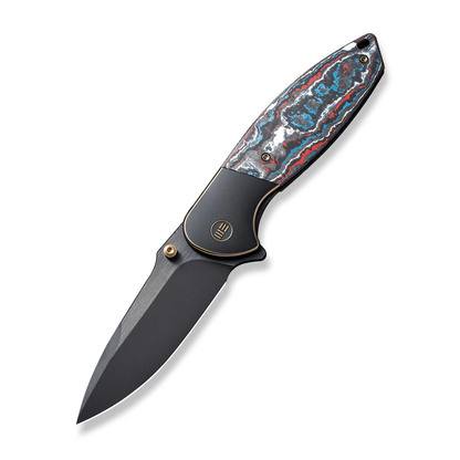 WE Knife Co., Ltd™ Nitro OG Frame Lock WE23035-4 Black Titanium and Nebula Fat Carbon Fiber CPM 20CV Stainless Steel Pocket Knife