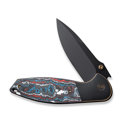WE Knife Co., Ltd™ Nitro OG Frame Lock WE23035-4 Black Titanium and Nebula Fat Carbon Fiber CPM 20CV Stainless Steel Pocket Knife