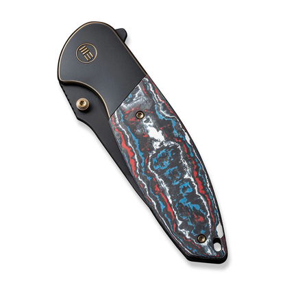WE Knife Co., Ltd™ Nitro OG Frame Lock WE23035-4 Black Titanium and Nebula Fat Carbon Fiber CPM 20CV Stainless Steel Pocket Knife