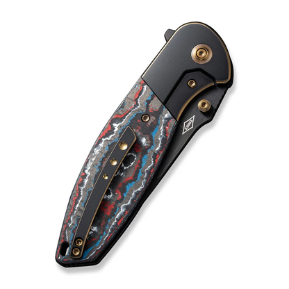 WE Knife Co., Ltd™ Nitro OG Frame Lock WE23035-4 Black Titanium and Nebula Fat Carbon Fiber CPM 20CV Stainless Steel Pocket Knife