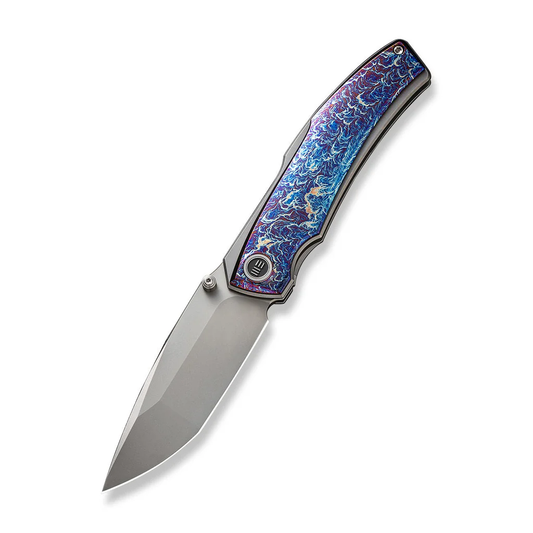 WE Knife Co., Ltd™ Swordfin Liner Lock WE23067-1 Flamed & Gray Titanium CPM 20CV Stainless Steel Pocket Knife