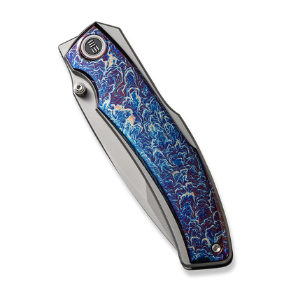 WE Knife Co., Ltd™ Swordfin Liner Lock WE23067-1 Flamed & Gray Titanium CPM 20CV Stainless Steel Pocket Knife
