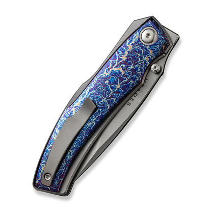 WE Knife Co., Ltd™ Swordfin Liner Lock WE23067-1 Flamed & Gray Titanium CPM 20CV Stainless Steel Pocket Knife