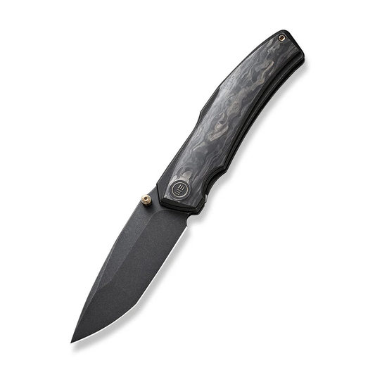 WE Knife Co., Ltd™ Swordfin Liner Lock WE23067-2 Shredded Carbon Fiber and Black Titanium CPM 20CV Stainless Steel Pocket Knife