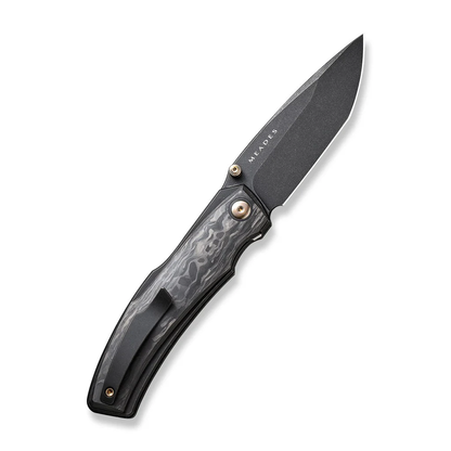 WE Knife Co., Ltd™ Swordfin Liner Lock WE23067-2 Shredded Carbon Fiber and Black Titanium CPM 20CV Stainless Steel Pocket Knife