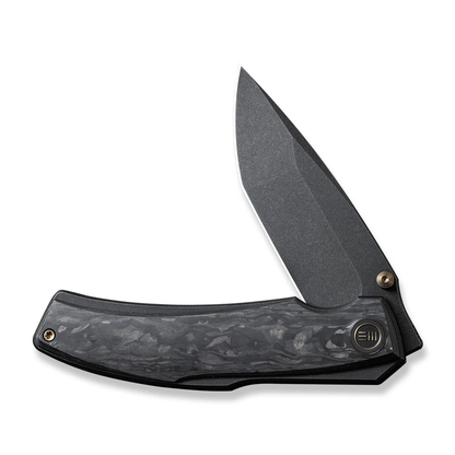 WE Knife Co., Ltd™ Swordfin Liner Lock WE23067-2 Shredded Carbon Fiber and Black Titanium CPM 20CV Stainless Steel Pocket Knife