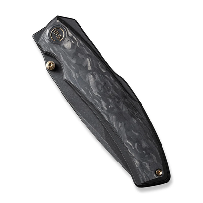 WE Knife Co., Ltd™ Swordfin Liner Lock WE23067-2 Shredded Carbon Fiber and Black Titanium CPM 20CV Stainless Steel Pocket Knife