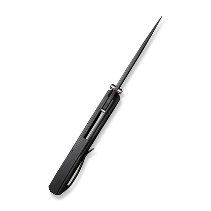 WE Knife Co., Ltd™ Swordfin Liner Lock WE23067-2 Shredded Carbon Fiber and Black Titanium CPM 20CV Stainless Steel Pocket Knife