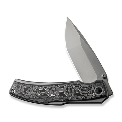 WE Knife Co., Ltd™ Swordfin Liner Lock WE23067-3 Aluminum Foil Carbon Fiber and Gray Titanium CPM 20CV Stainless Steel Pocket Knife