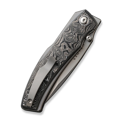 WE Knife Co., Ltd™ Swordfin Liner Lock WE23067-3 Aluminum Foil Carbon Fiber and Gray Titanium CPM 20CV Stainless Steel Pocket Knife