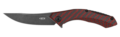 Zero Tolerance Knives™ 0460 Frame Lock 0460RDBW Deep Red Carbon Fiber and Blackwash Titanium CPM 20CV Stainless Steel Pocket Knife